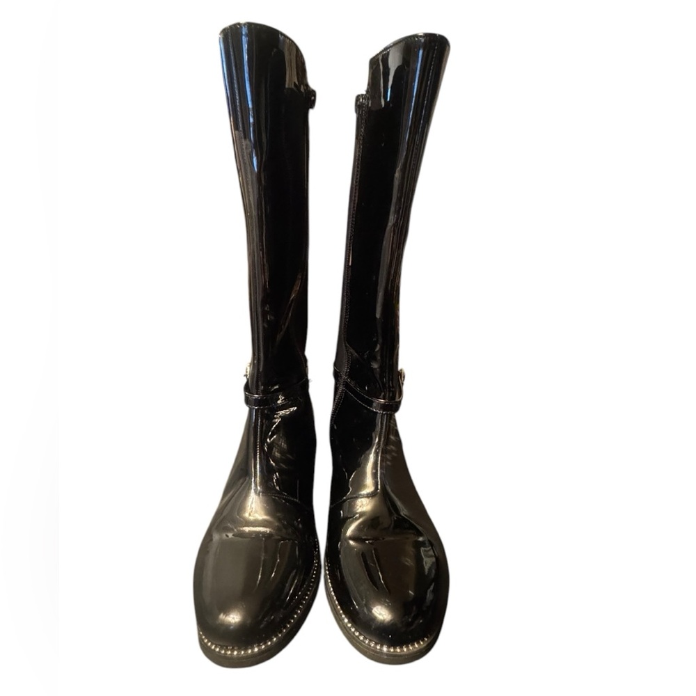 Gymboree Black Patent Leather Girls Boots Size 5 - Picture 6 of 10